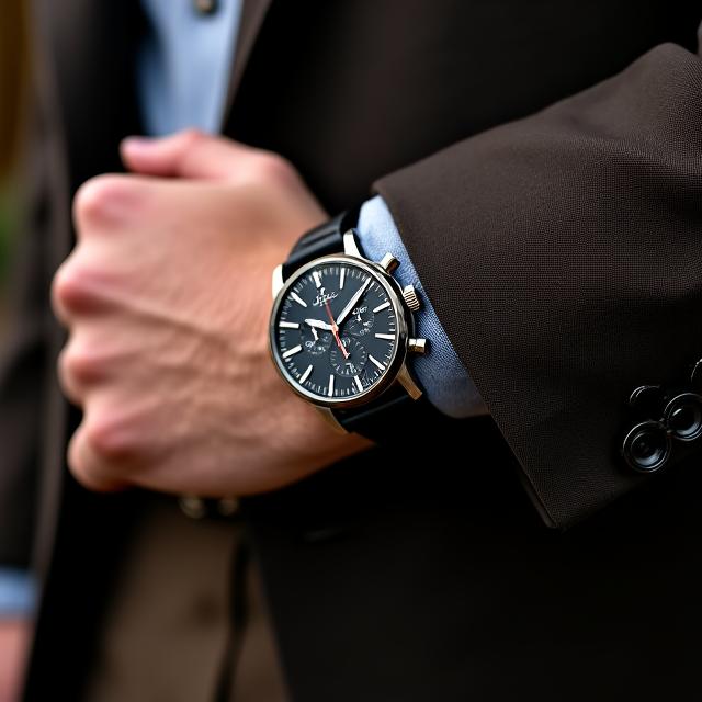 Classic Chronograph Watch on Wrist