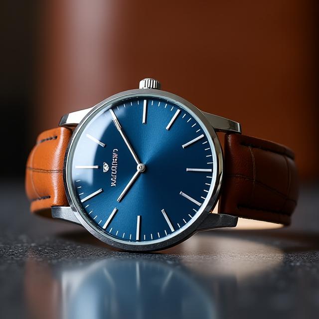 Elegant Dress Watch with Blue Dial