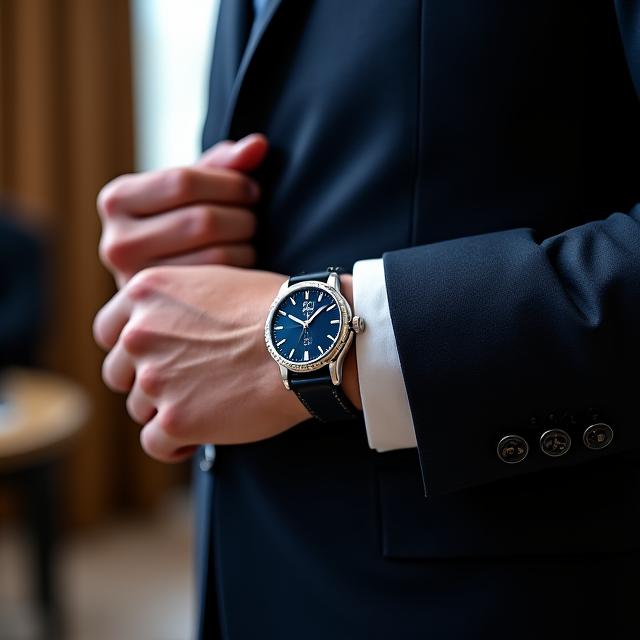 Elegant Dress Watch on Wrist