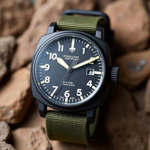 Rugged Field Watch with Luminous Markers