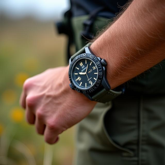 Rugged Field Watch on Wrist