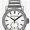 Illustration of a classic watch dial with elegant hands and markers, symbolizing design heritage